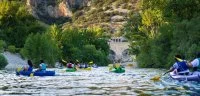 Cano&euml; au pont du Diable, dans les gorges de l'H&eacute;rault