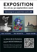 Exposition de peinture Montarnaud &copy; Fran&ccedil;ois Nad & Beb